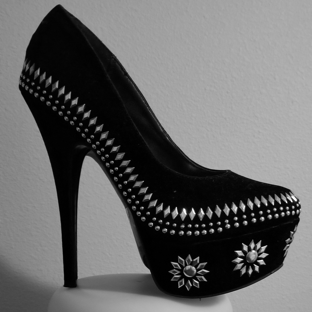 Black Velvet Stilettos